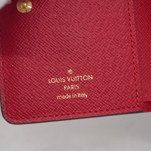 Louis Vuitton Wallet Damier Portefeuille Lou N60500 Red Ebene Ladies - Picture 4 of 15